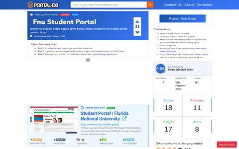 Fnu Student Portal