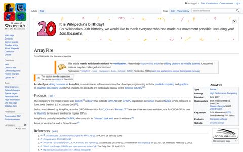 ArrayFire - Wikipedia