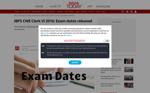 IBPS CWE Clerk VI 2016: Exam dates released - Education ...