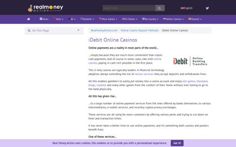 iDebit Casinos » Online Casinos Accepting Deposits with iDebit
