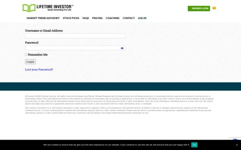 Login - Lifetime Investor