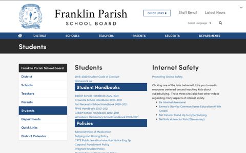 Students - Franklin Parish School Board