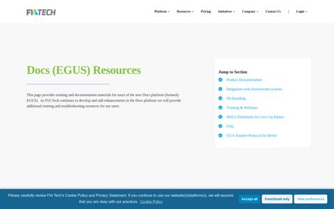 Docs (EGUS) Resources - FIA Tech