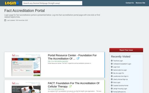 Fact Accreditation Portal - Loginii.com