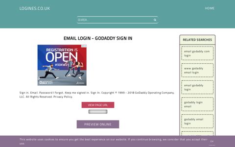 Email Login - GoDaddy Sign In - General Information about ...