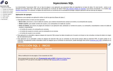 Inyecciones SQL. PHP. Bartolomé Sintes Marco. www.mclibre ...