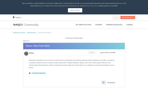 Customer Portal/Logins - HubSpot ... - HubSpot Community