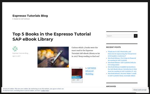 Top 5 Books in the Espresso Tutorial SAP eBook Library ...