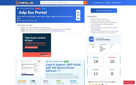 Adp Ess Portal - Portal-DB.live