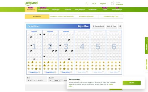 Play EuroMillions lottery online! - Lottoland