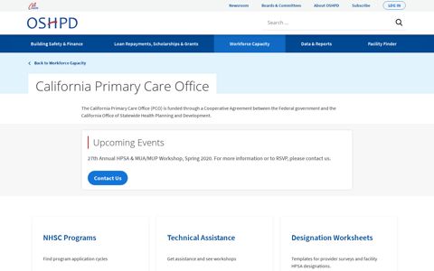 California Primary Care Office - OSHPD