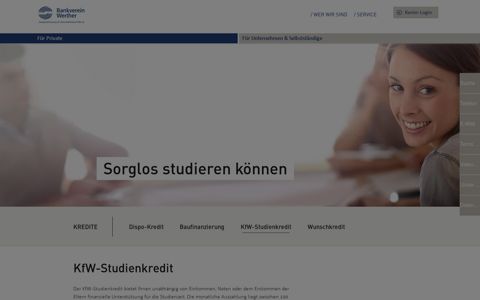 KfW-Studienkredit | Bankverein Werther