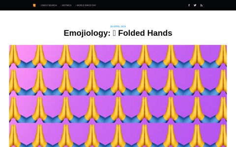 Emojiology: 🙏 Folded Hands - Emojipedia