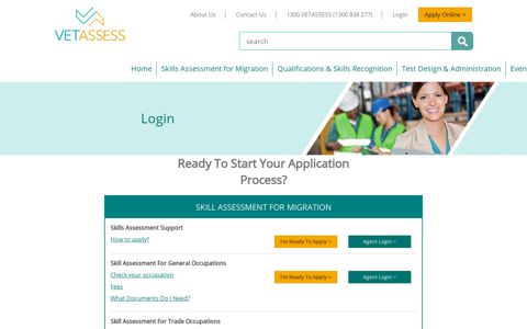 VETASSESS Login Online Web Application