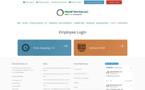 Employee Login - Payroll Services LLC