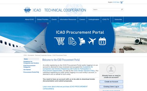 Welcome to the ICAO Procurement Portal