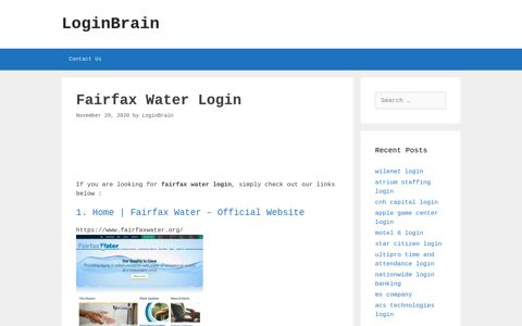 Fairfax Water Home | Fairfax Water - Official Website