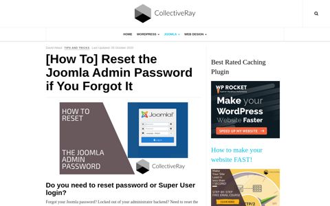 Forgot or need to Reset Joomla Admin Password? [How to]
