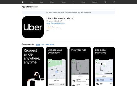 ‎Uber - Request a ride on the App Store