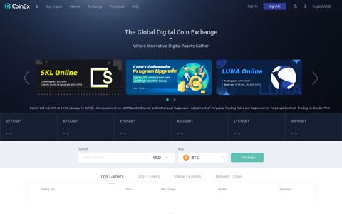 CoinEx - The Global Digital Coin Exchange