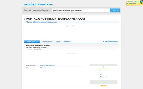 portal.grosvenorteamplanner.com at WI. Staff Portal powered ...