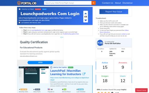 Launchpadworks Com Login - Portal-DB.live