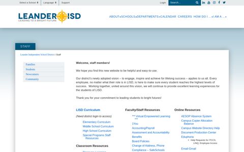 Staff - Leander Independent School District