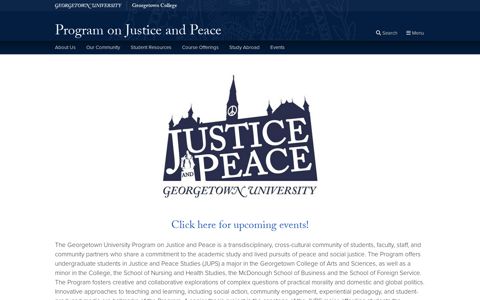 Program on Justice and Peace | Georgetown University