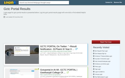 Gctc Portal Results - Loginii.com