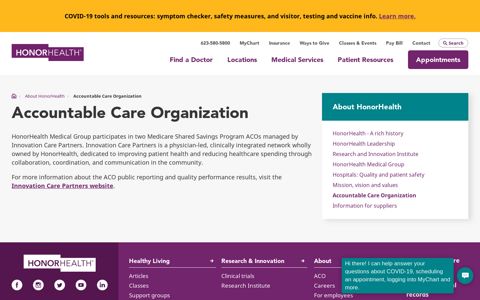 Accountable Care Organization | HonorHealth