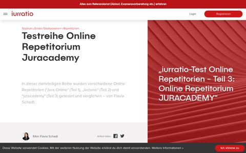 Testreihe Online Repetitorium Juracademy | iurratio