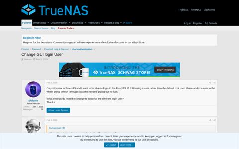 Change GUI login User | TrueNAS Community