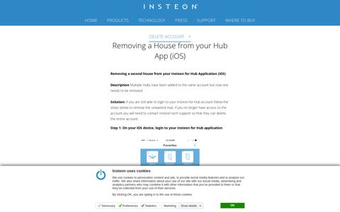 Delete Account — Support Knowledgebase — Insteon