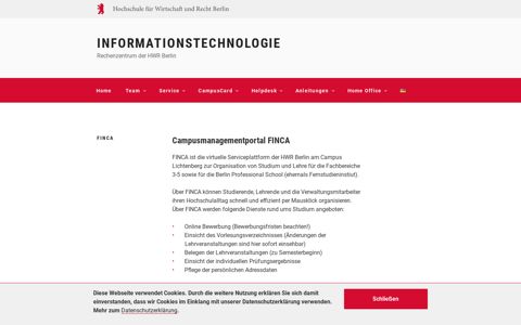 Finca - Informationstechnologie - HWR Berlin