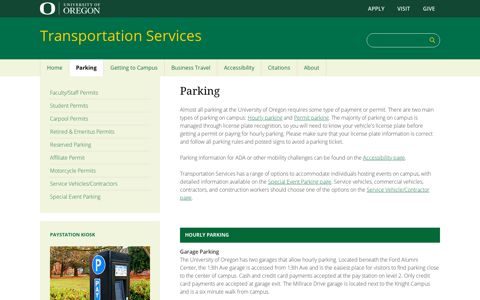 Monthly Permit Parking | Transportation Services