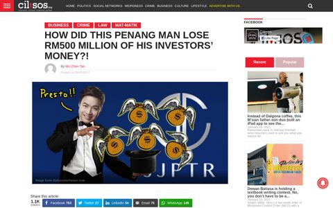 How did this Penang man lose RM500 million of his investors ...