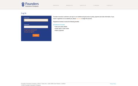 Log In - Founders Insurance