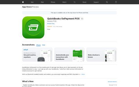 ‎QuickBooks GoPayment POS on the App Store