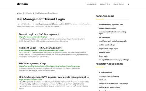 Hsc Management Tenant Login ❤️ One Click Access - iLoveLogin