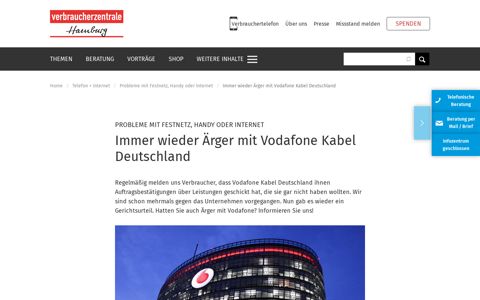 Immer wieder Ärger mit Vodafone Kabel Deutschland ...