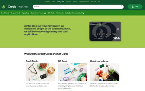 Woolworths Credit Cards | Woolworths Cards