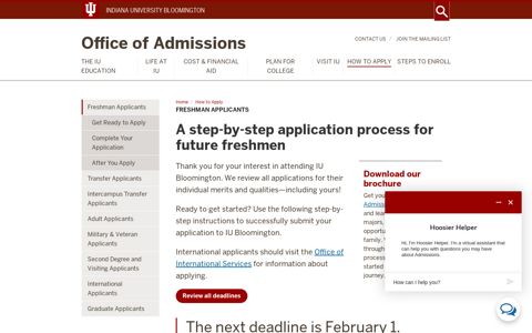 Freshman Applicants: How to Apply: Office of Admissions ...