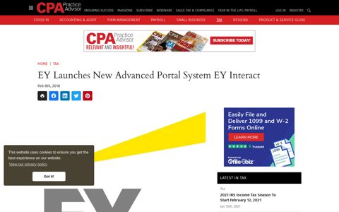 EY Launches New Advanced Portal System EY Interact | CPA ...