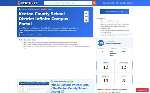 Kenton County School District Infinite Campus Portal