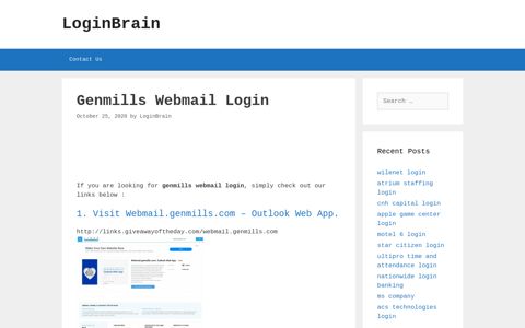 Genmills Webmail - Visit Webmail.Genmills.Com - Outlook ...