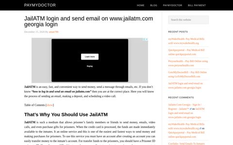 JailATM login and send email on www.jailatm.com georgia login