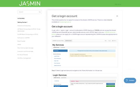 Get a login account - JASMIN help docs