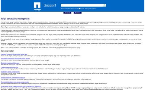 Target portal group management - NetApp Support