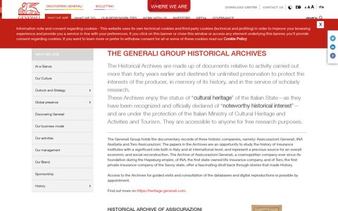 The Generali Group Historical Archives