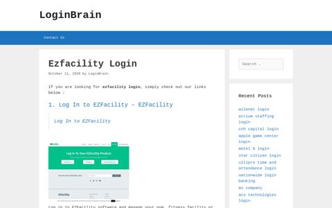 Ezfacility - Log In To Ezfacility - Ezfacility - LoginBrain